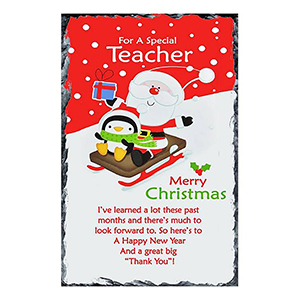 Personalised Christmas Teacher Candle Gift - Waving Elf